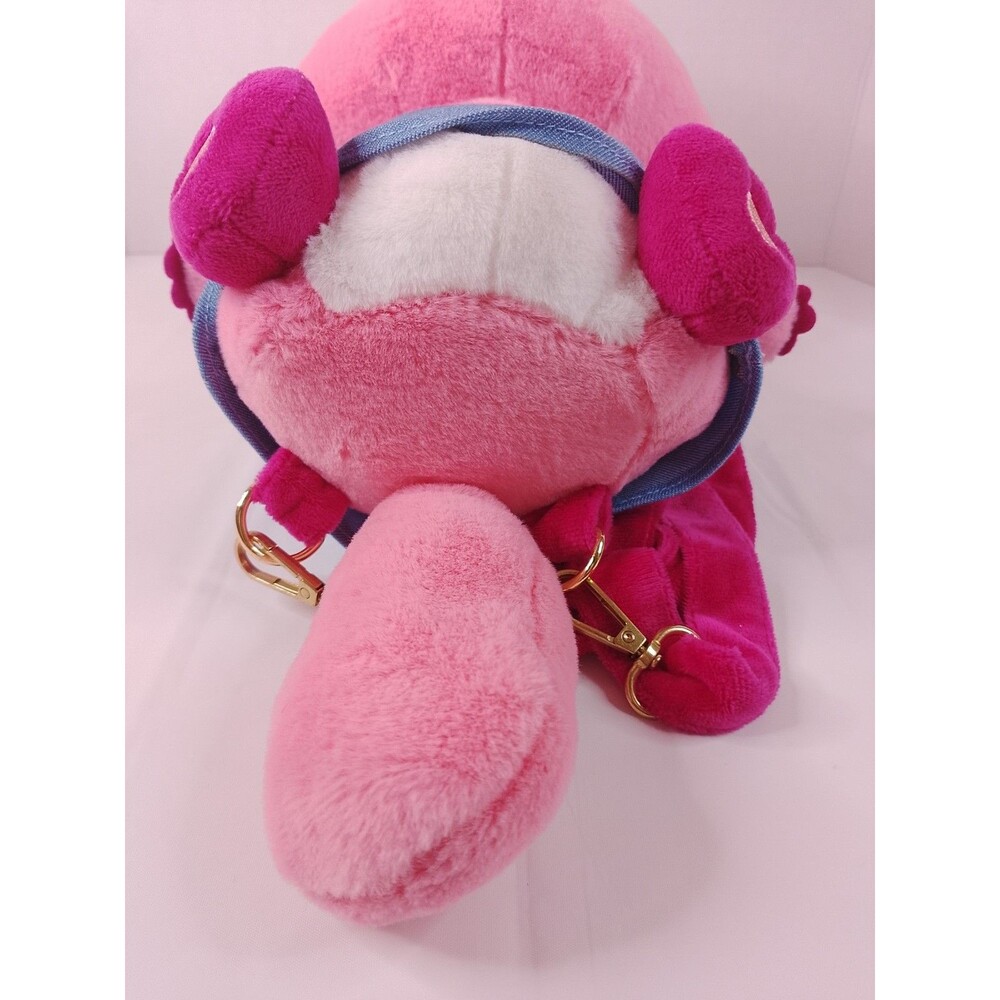 MINISO Zanmang Loopy Plush Backpack 12” Pink Beaver Pororo Kids School Bag Toy - Picture 8 of 13